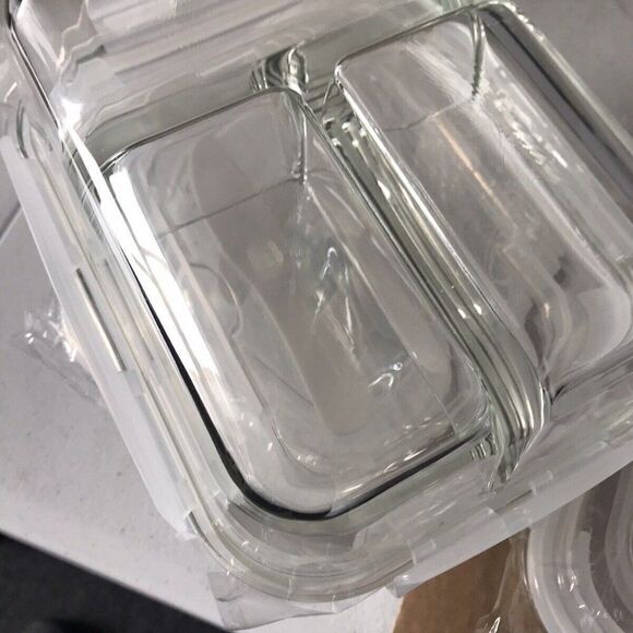 Prep Naturals Glass Meal Prep Containers 3 Pack Clear Cf139 - Picture 4 of 7